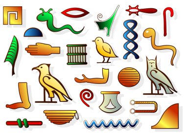 Egyptian hieroglyphs clipart