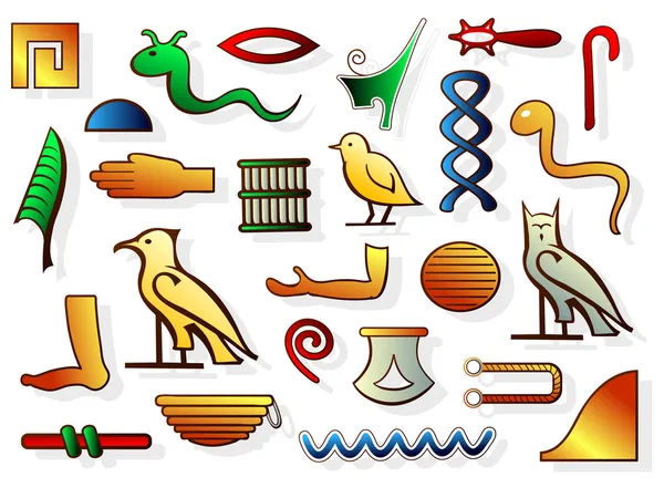 Jeroglíficos egipcios — Archivo Imágenes Vectoriales
