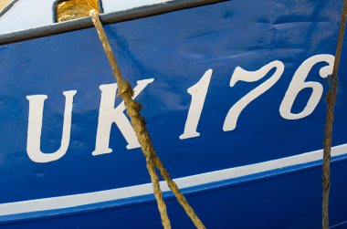 Name of the boat UK 176 clipart