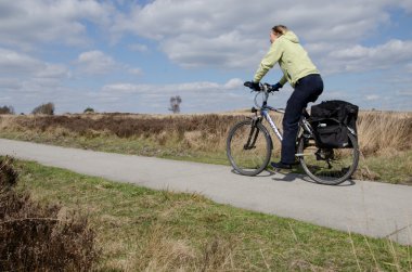 Cyclist at the Elspeetsche Heather clipart