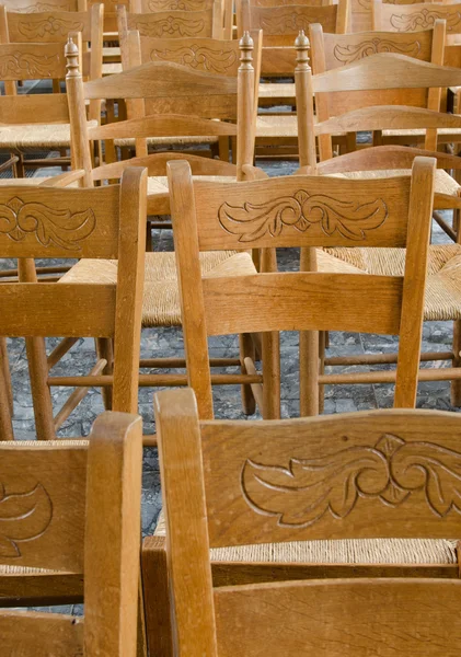 Chairs in a church on Marken — Stock Photo, Image