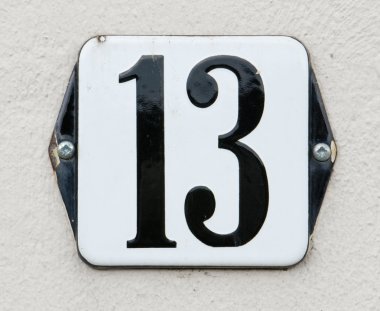 Housenumber 13 clipart