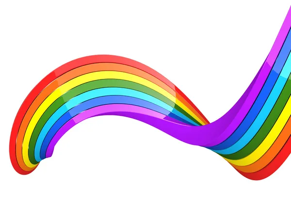 Kroucené 3d rainbow — Stock fotografie