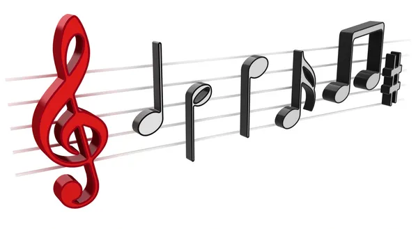 stock image 3D music notes