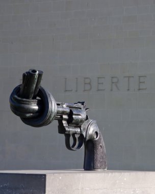 Non-violence replica statue clipart
