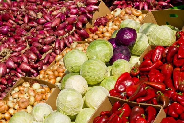 蔬菜户外市场 — 图库照片