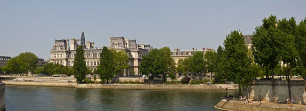 Čtvrť Le marais, Paříž - panorama — Stock fotografie