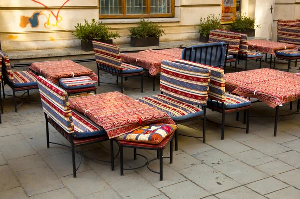 Terrace in the Bucharest historic center — Stock Photo, Image