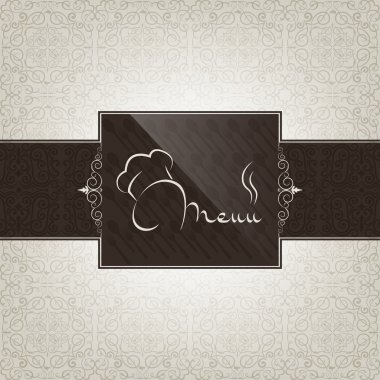 Restaurant menu cover clipart