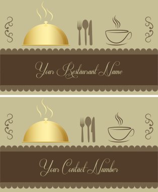 Restaurant card clipart