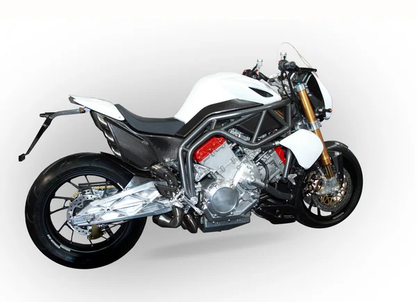 Motorrad auf weißem Hintergrund — Stockfoto