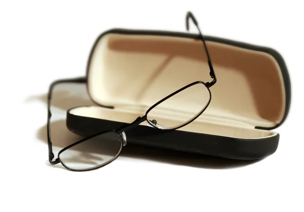 Brille mit Brillenetui — Stockfoto