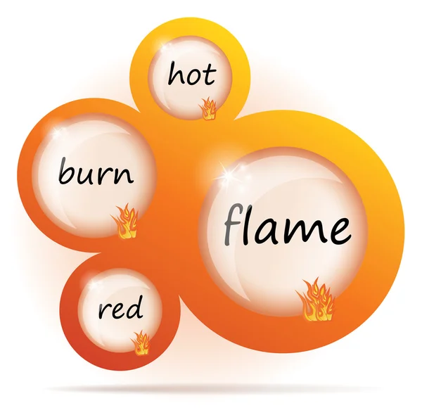 Flamme abstraite web design — Image vectorielle