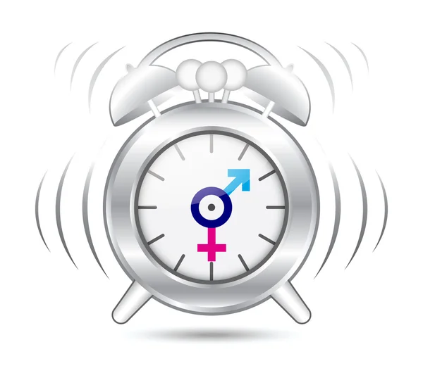 Relógio símbolo de gênero —  Vetores de Stock