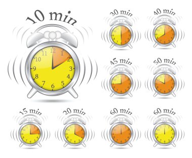 Timer clock set clipart