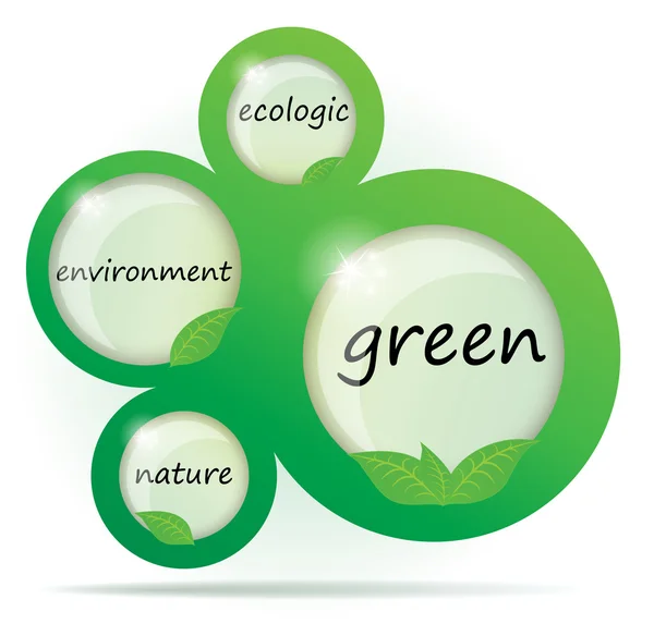 Eko yeşil soyut web tasarım — Stok Vektör