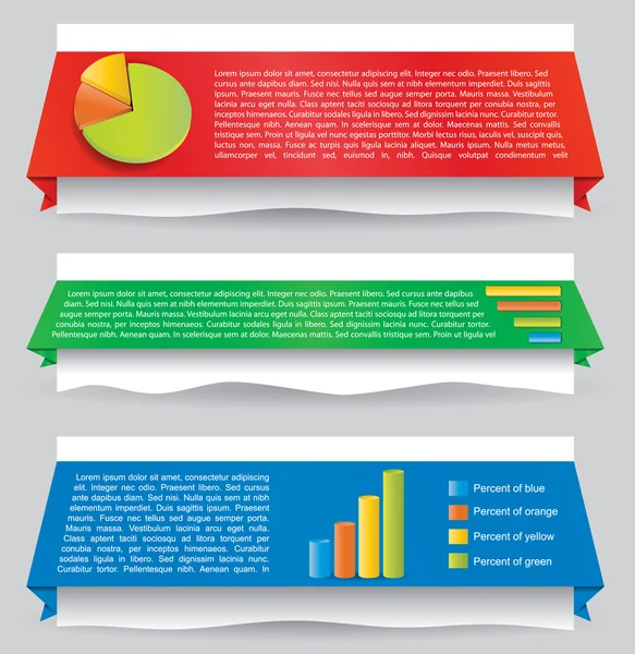 Elemento di web design infografico — Vettoriale Stock