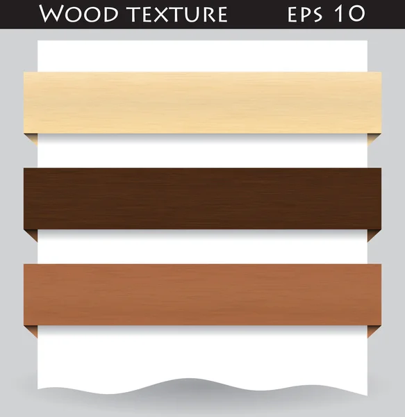 Wood textured website banner — Stock Vector