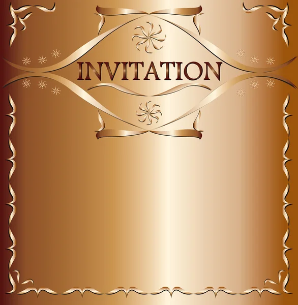 Tarjeta de invitación elegante — Vector de stock
