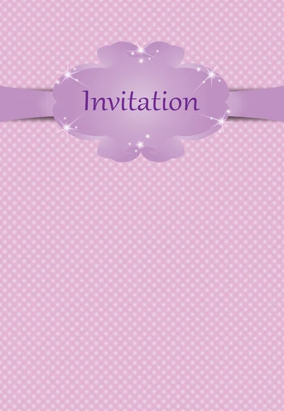 Invitation or greeting card for girls — Stock Vector