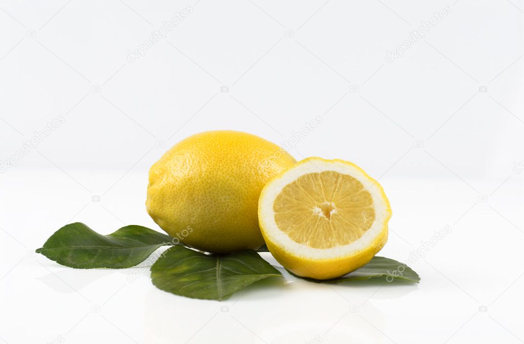 Lemon and half a lemon