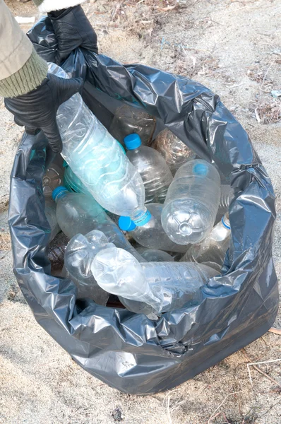 Plastový pytel odpadků — Stock fotografie