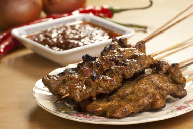 Meat Satay with Peanut Gravy clipart