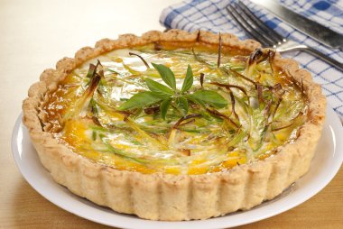 Minced Beef and Leek Quiche clipart