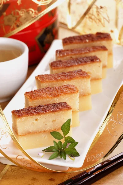 Baked Tapioca Pudding also known as Bengka Ubi — Stock Photo, Image