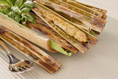 Savory Minced Fish Parcels known as Otak Otak clipart