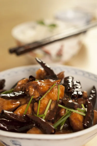 Szechuan chili kyckling — Stockfoto