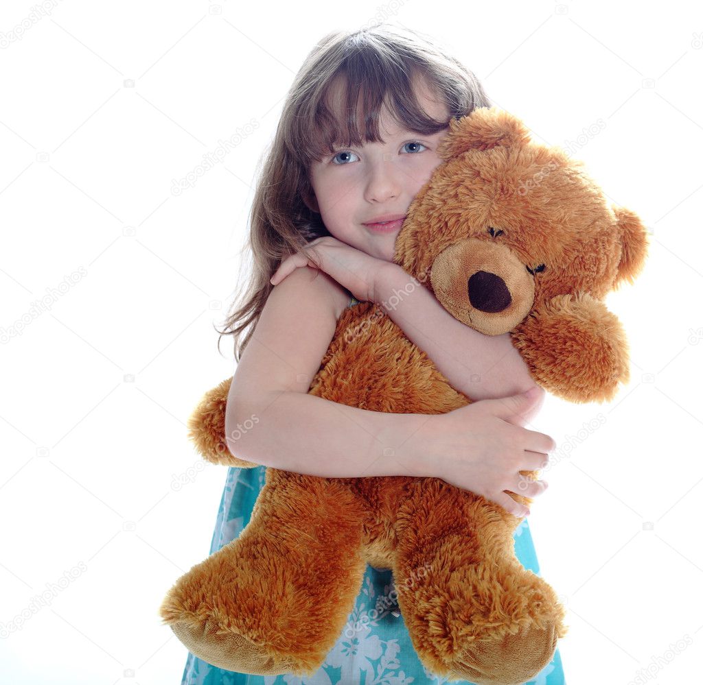 teddy bear with girl