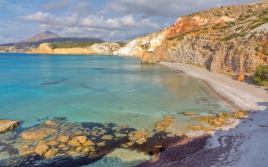 Fyriplaka beach, Milos island, Cyclades, Greece clipart
