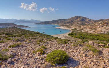 Ano Myrsini bay, Polyaigos island, Cyclades, Greece clipart