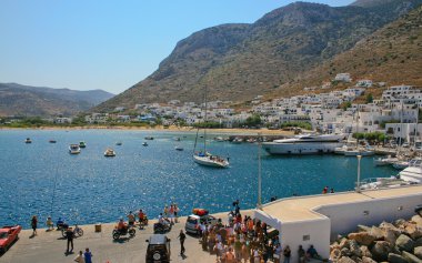 Kamares port, Sifnos island, Cyclades, Greece clipart