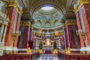 Saint Stephen basilica interior, Budapest clipart