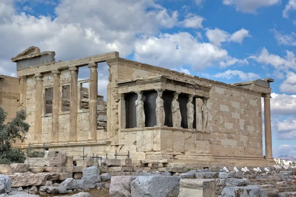 Erechtheion tempel, Akropolis, Aten, Grekland — Stockfoto