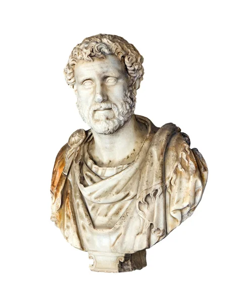 Ancient bust of Roman Emperor Antoninus Pius (Reign 138-161 A.D.) — Stock Photo, Image