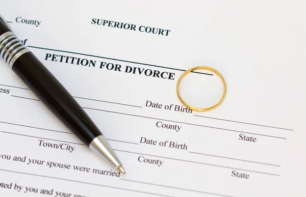 Petition for divorce paper — Stock Photo, Image
