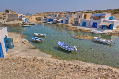 Ag. Konstantinos village, Milos island, Cyclades, Greece clipart