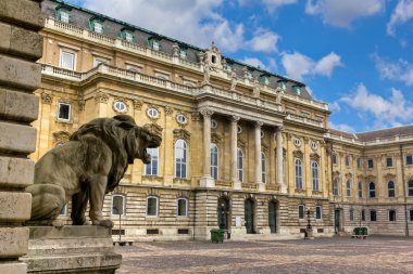 Buda castle (Royal Palace) inner courtyard, Budapest, Hungary clipart