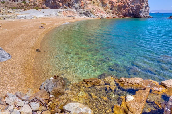Síra miny beach, melu ostrov, Řecko — Stock fotografie