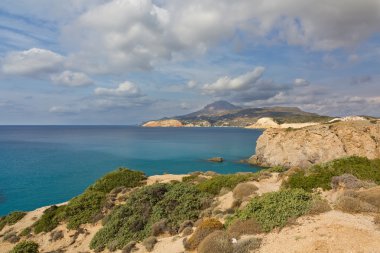 Güney kıyısında: milos island peyzaj, Kiklad Adaları, Yunanistan