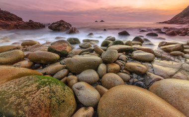 Porth Nanven - Cot Valley West Cornwall at sunset clipart