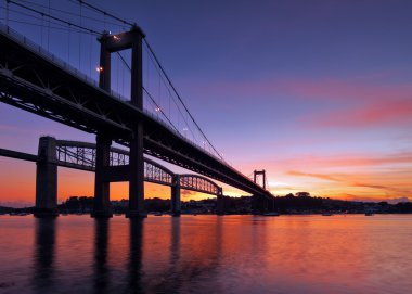 Tamar Bridge Silhouette clipart