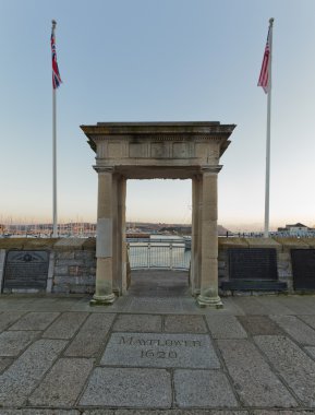 Mayflower Steps Arch, Plymouth, UK clipart