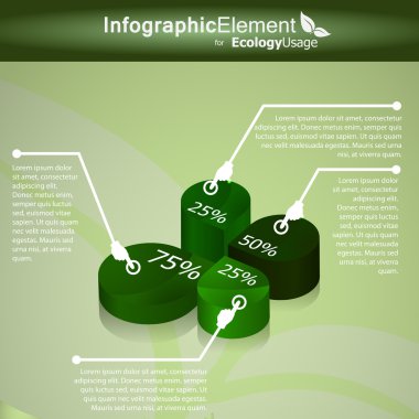 Minimalistic infographic for eclology usage clipart