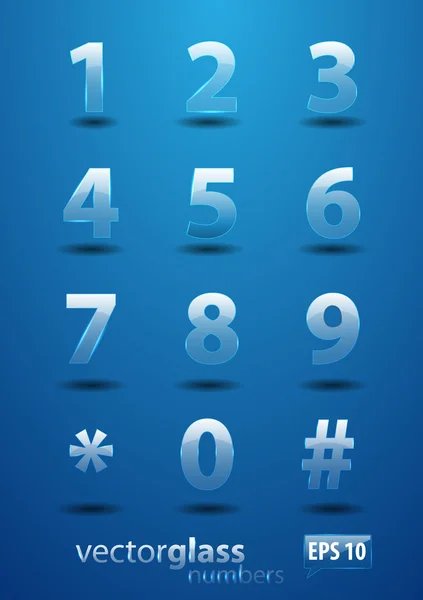 stock vector Glass Numbers