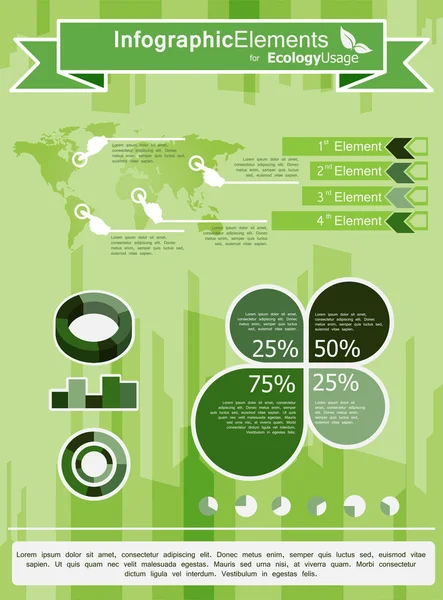Οικολογικά infographic στοιχεία — Διανυσματικό Αρχείο