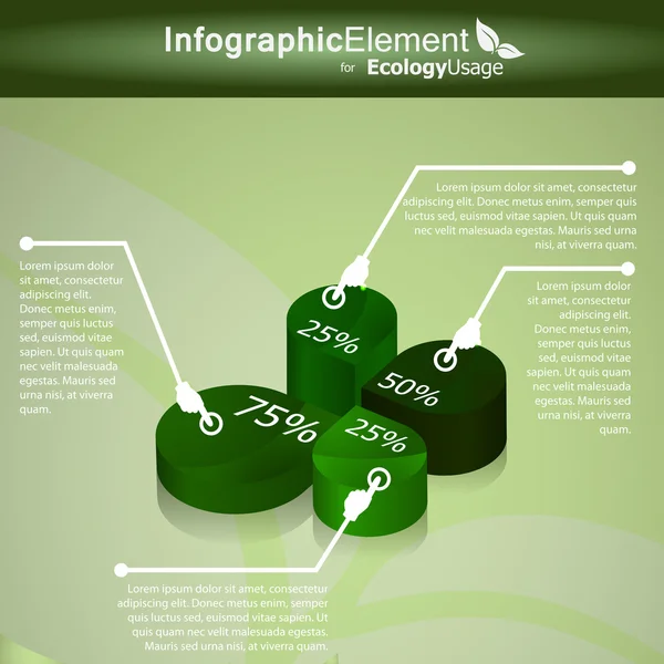Infografía minimalista para el uso de eclología — Vector de stock